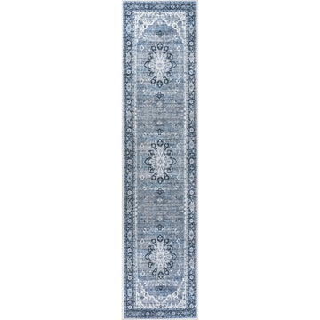 Asa Ornate Medallion Washable Area Rug